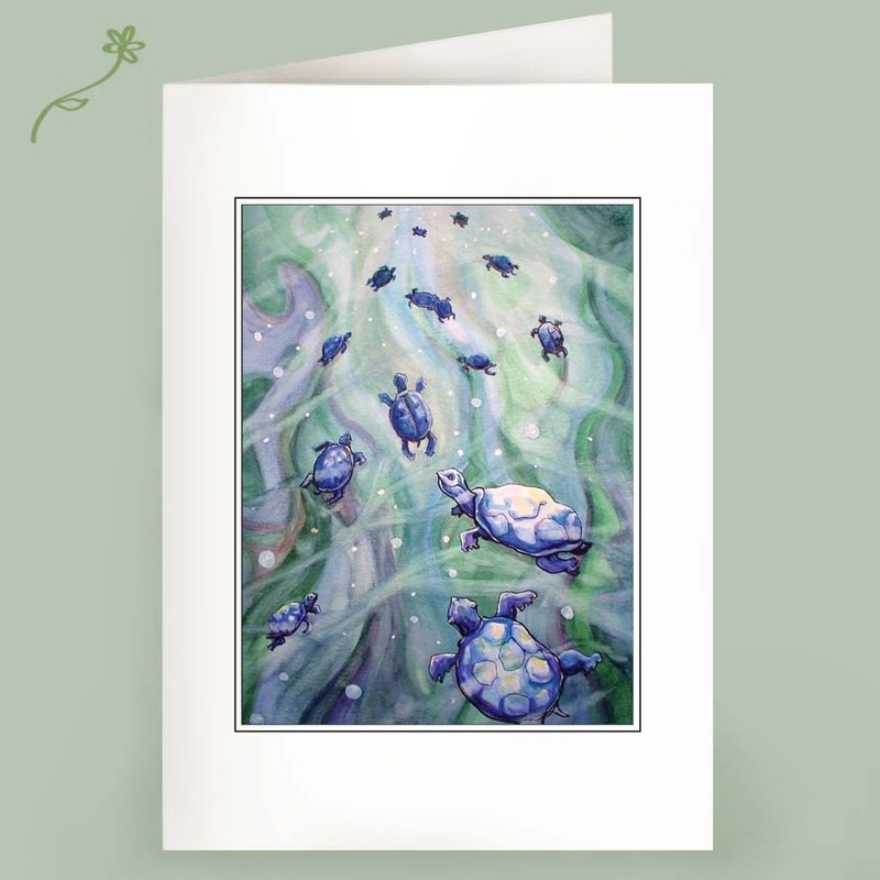dream of blue turtles note cards