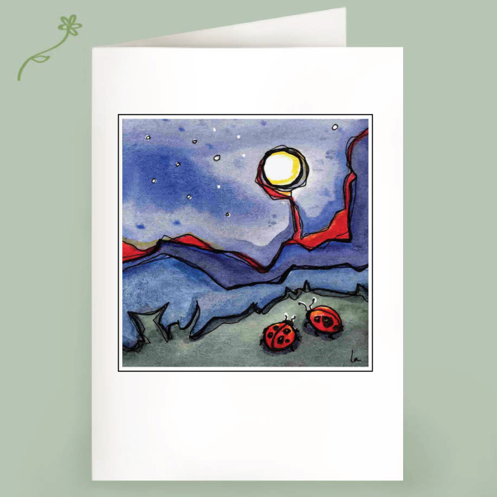 moon bugs note cards