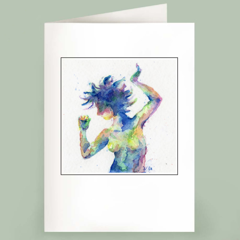 The Dancer note card watercolor
