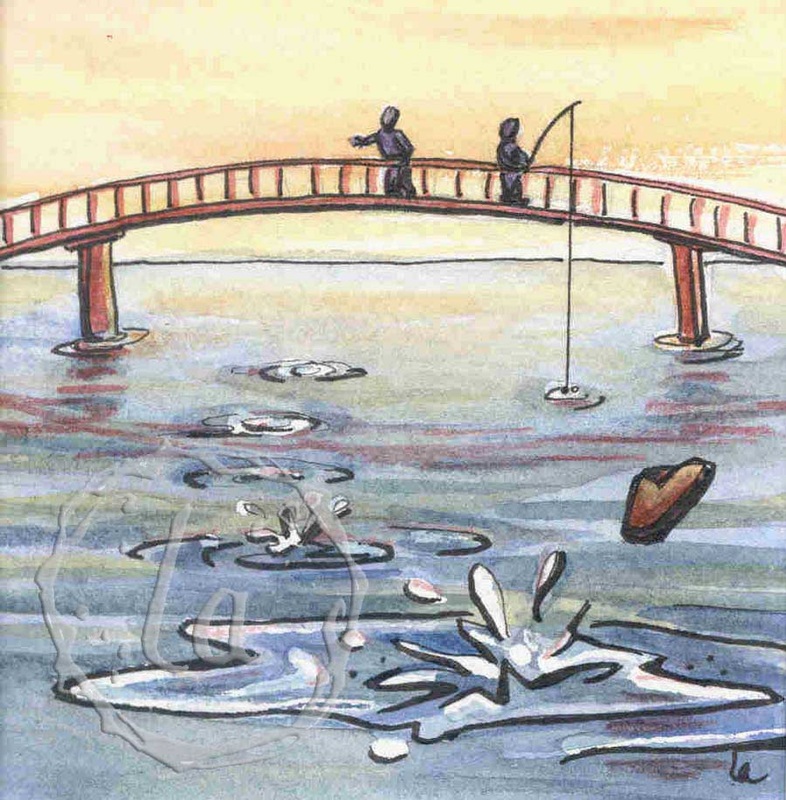 skipping and fishing bridge