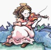 fiddlin around girl with violin fiddle