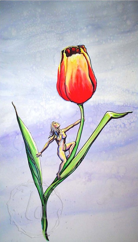 tiptoe in the tulip flower
