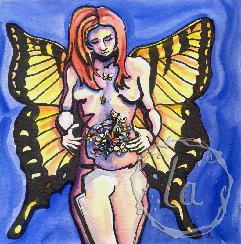 tiger swallow woman with butterflies in her belly