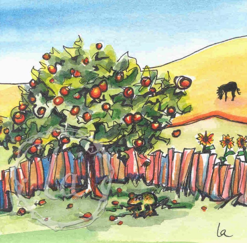 milpitas orange tree and horse