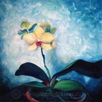 good omen orchid oil painting