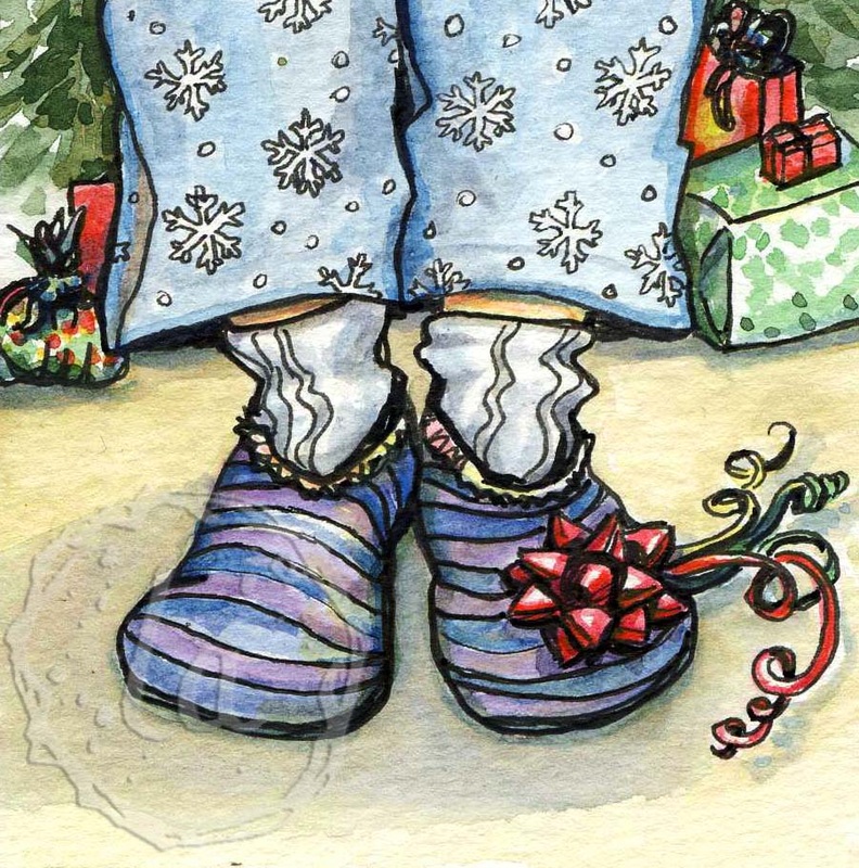 christmas feet and slippers