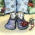 christmas feet and slippers