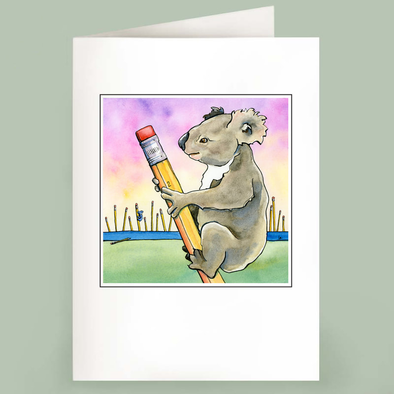 Koala Forest pencil watercolor donation