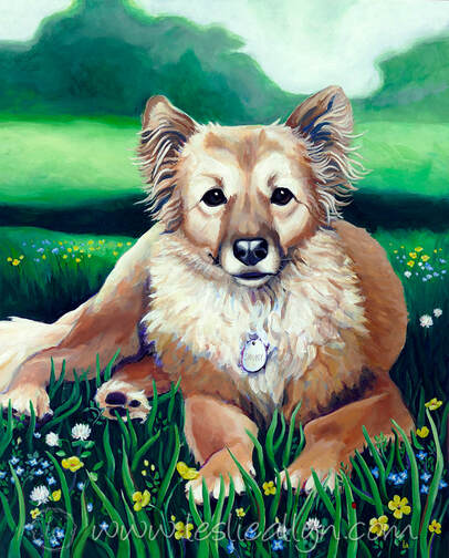 Dog Portrait Skinny by Leslie Allyn